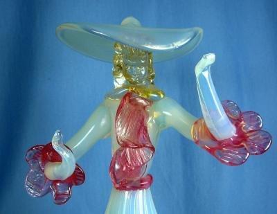 Art Deco Dancing Figural Sculptural ~ Itialian MURANO VENETIAN Art Glass Figurine