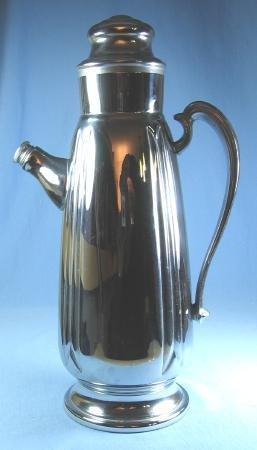 DECO Chrome Cocktail Shaker - Vintage Chrome Shaker OVERSIZE metalware