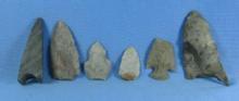 old vintage Native American Indian Head POINT Group - ethnographic
