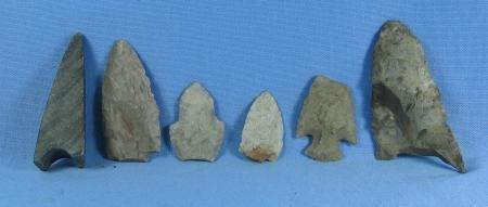old vintage Native American Indian Head POINT Group - ethnographic