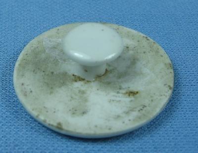 vintage Hand Painted Victorian Porcelain Button - Sewing Collectible