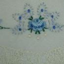old Embroidered Handkerchief Group - NEW unused Vintage Lace in Original Gift Box - textile