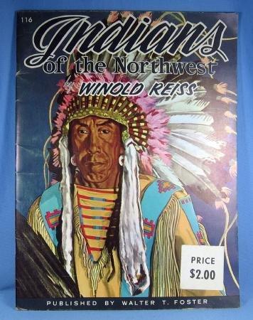 old vintage INDIANS of the Northwest by Winold Reiss - Antique Art Reference Book - Ethnographic