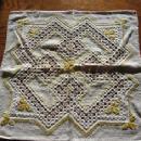 vintage Victorian Tatting & Openwork Table Doily Tablecloth - textile
