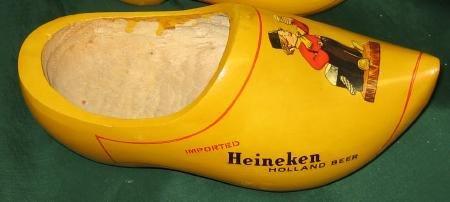 old advertising Imported HEINEKEN Holland Beer VINTAGE Advertising WOODEN Shoe