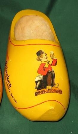 old advertising Imported HEINEKEN Holland Beer VINTAGE Advertising WOODEN Shoe