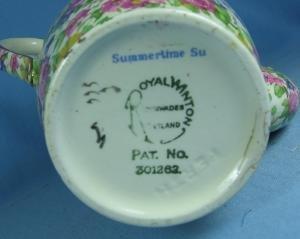 CHINTZ Coffee Chocolate Pot - Royal Winton Porcelain Pottery Vintage Grimwades SUMMERTIME Pattern