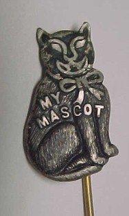 MASCOT Holloween BLACK Cat Pin - Figural