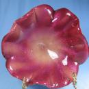 Barbini Cased Floriform Bowl Brides Basket - Vintage Cased Murano Venetian Art Glass