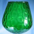 art glass Emerald Glass Oversize Goblet or Chalice with Twisted Stem Art Glass