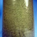 Italian Art Glass Vase - Crackle and Decorated Italian Glass Eames Era