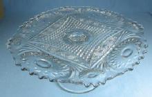 pattern glass PEDESTAL Cake Plate - Early American Pattern Glass
