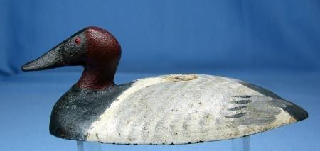 Capt Harry Jobes CANVASBACK Duck Decoy Paperweight - Signed Sporting Metalware - Hunt