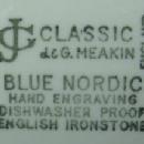 BLUE NORDIC Dinner Plate by Meakin - English Ironstone Porcelain Pottery