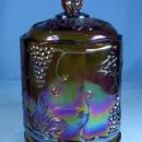 Indiana Carnival Glass HARVEST GRAPE Pattern Covered Jar or Humidor