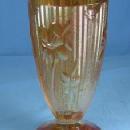 IRIS HERRINGBONE Carnvinival Glass Footed Tumbler