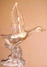 Heisey Mallard Marked WINGS UP - Glass