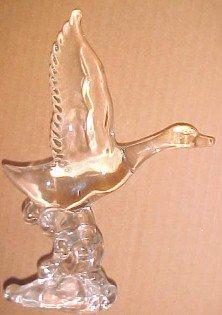Heisey Mallard Marked WINGS UP - Glass