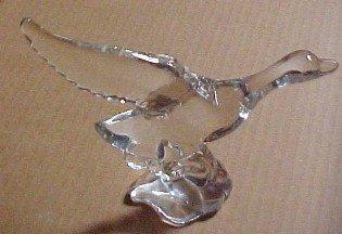 Heisey Mallard Marked WINGS Half - Glass