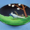 RS Germany PHEASANT Game Plate Pedestal Compote - Antique Porcelain
