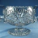 cut glass American Brilliant Pedestal Footed CUT GLASS Sugar Bowl