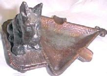 Scottie Dog Figural Ash Tray - Metalware