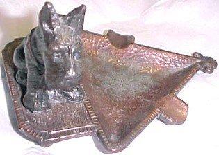 Scottie Dog Figural Ash Tray - Metalware