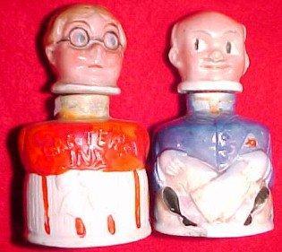 Mr. and Mrs. Carter Inkwell Pair - Porcelain/Fine China