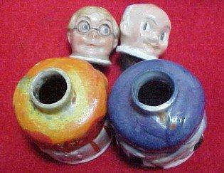 Mr. and Mrs. Carter Inkwell Pair - Porcelain/Fine China