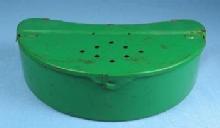 old Vintage Fishing WORM CAN - Tin belt can/sporting metalware
