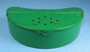old Vintage Fishing WORM CAN - Tin belt can/sporting metalware