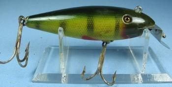 old Creek Chub WIGGLER Fishing Lure #100 - Vintage Wood Bait - sporting