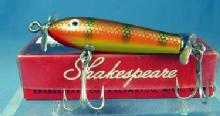 old Shakespeare SPINNING SLIM JIM Fish Lure- Near Mint in Original Box - Vintage Wood sporting Bait