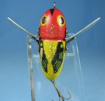 Heddon CRAZY CRAWLER Fish Lure - Vintage Wood Sporting Bait