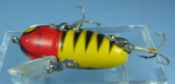 Heddon CRAZY CRAWLER Fish Lure - Vintage Wood Sporting Bait
