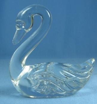old vintage glass Figural SWAN Figurine PAPERWEIGHT - Figure