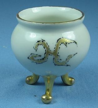 Pottery Porcelain TOOTHPICK - Hand Painted Blue Flowers