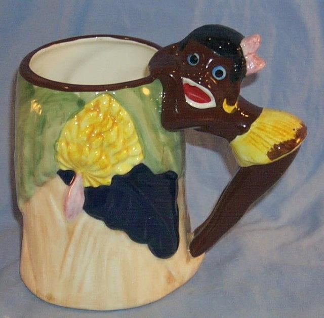 Royal Bayreuth Tapestry PEERING LADY Porcelain Hanging Match Holder