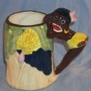 Royal Bayreuth Tapestry PEERING LADY Porcelain Hanging Match Holder