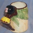 Royal Bayreuth Tapestry PEERING LADY Porcelain Hanging Match Holder