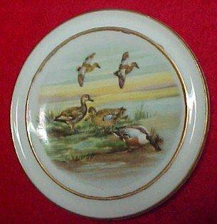 DUCK Pheasant Bird Dog Butter Patty Set (6) - Porcelain/ Fine China