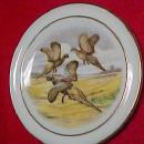 DUCK Pheasant Bird Dog Butter Patty Set (6) - Porcelain/ Fine China