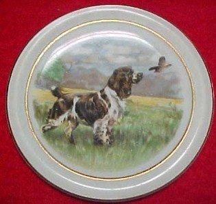 DUCK Pheasant Bird Dog Butter Patty Set (6) - Porcelain/ Fine China