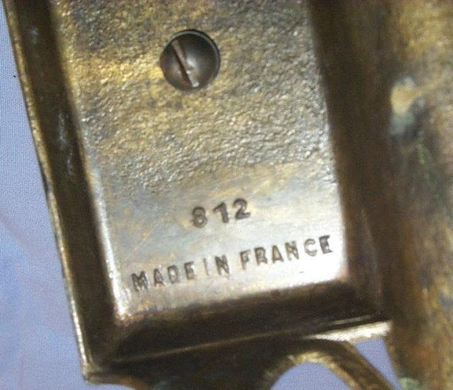 WORLD WAR I French Soldier Bronze Washed Cast Metal Inkwell - Metalware