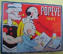 POPEYE Paint Tin Box- Toys