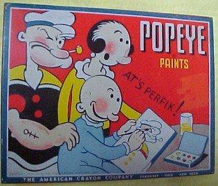 POPEYE Paint Tin Box- Toys