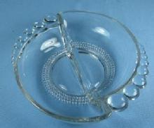 duncan miller TEAR DROP Crystal Divided Relish Dish - Duncan Miller Glass