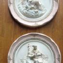 old vintage rare Chalkware Sculpture Plaque Group - 1940's FAL