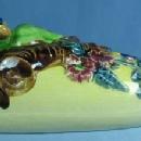 PARROT Wall Pocket - Vintage Art Pottery Majolica Bird Pocket