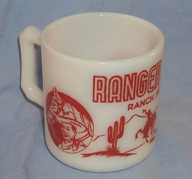 Red RANGER JOE Milk Glass Ranch Mug